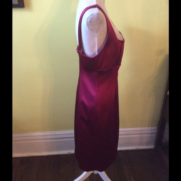 David Meister NWT Deep Red Bodycon Dress Size 12 - Picture 10 of 15